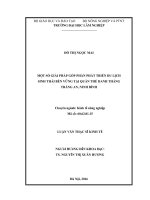 Một số giải pháp góp phần phát triển du lịch sinh thái bền vững tại quần thể danh thắng tràng an, ninh bình 