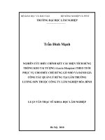 Nghiên cứu điều chỉnh kết cấu diện tích rừng trồng keo tai tượng (acacia mangium) theo tuổi phục vụ cho điều chế rừng gỗ nhỏ và đánh giá công tác quản lý rừng tại lâm trường lương sơn thuộc công ty lâm nghiệp hòa bình 