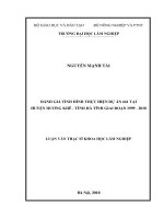 Đánh giá tình hình thực hiện dự án 661 tại huyện hương khê   tỉnh hà tĩnh giai đoạn 1999   2010 