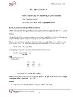 Bài tập thống kê ra quyết định số (28) 