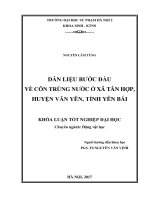 Dẫn liệu bước đầu về côn trùng nước ở xã tân hợp, huyện văn yên, tỉnh yên bái 