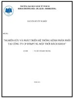 nghiên cứu và phát triển hệ thống kênh phân phối tại công ty cổ phần đầu tư và phát triển năng lượng mặt trời bách khoa 