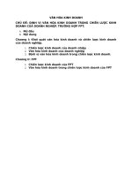 định vị văn hóa kinh doanh trong chiến lược kinh doanh của doanh nghiệp  trường hợp fpt 