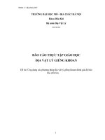 Ứng dụng các phương pháp địa vật lý giếng khoan đánh giá độ bão hòa chất lưu  