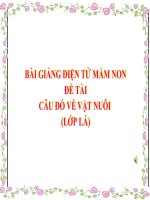 Bài giảng điện tử mầm non đề tài Câu đố về vật nuôi (lớp Lá)