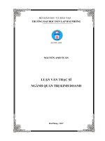 Hoạch định chiến lược kinh doanh của công ty TNHH và dịch vụ linh chi đến năm 2020   