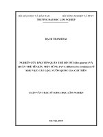 Nghiên cứu bảo tồn quần thể bò tót (bos gaurus) và quần thể tê giác một sừng java (rhinoceros sondaicus) ở khu vực cát lộc, vườn quốc gia cát tiên 