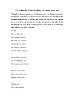 Tuyển tập thơ về các loại động vật cho bé mầm non 