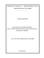 Đánh giá khả năng phục hồi thảm thực vật trên những khu mỏ sau khai thác bauxite tại bảo lộc, lâm đồng 
