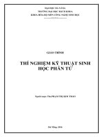 THÍ NGHIỆM KỸ THUẬT SINH HỌC PHÂN TỬ