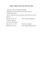 Dự án dạy học theo chủ đề tích hợp tất cả các môn học và một số nội dung giáo dục trong chương trình giáo dục công dân