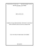 Nghiên cứu đặc điểm sinh học, sinh thái và kỹ thuật nhân nuôi đon (atherurus macrourus linnaeus, 1758) 