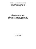 đề cương môn học pháp luật trọng tài thương mại   3TC 