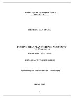 Phương pháp phân tích phổ nguyên tử và ứng dụng
