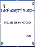 Bài giảng điện tử mầm non đề tài Bé yêu bác nông dân (lớp Lá)