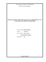 HƯỚNG dẫn học SINH GIẢI bài tập về các BIỆN PHÁP TU từ ẩn dụ, HOÁN dụ, PHÉP đối, PHÉP điệp 