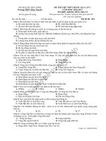 Đề thi thử môn Địa Lý trường THPT Hàn Thuyên tỉnh Bắc Ninh năm 2017