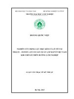 Nghiên cứu động lực học kéo của ô tô tải THACO FOTON 1 25 tấn sản xuất lắp ráp ở việt nam khi chở gỗ trên đường lâm nghiệp 