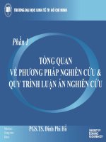 Bài giảng phần 1 Tổng quan về phương pháp nghiên cứu và quy trình luận án nghiên cứu  PGS.TS. Đinh Phi Hổ