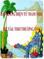 Bài giảng điện tử mầm non đề tài Thơ thương ông (lớp Lá)