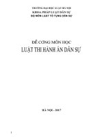 đề cương môn học luật thi hành án dân sự 3TC 