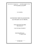 Giải pháp phát triển du lịch sinh thái tại vườn quốc gia cúc phương 