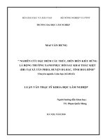Nghiên cứu đặc điểm cấu trúc, diễn biến kiểu rừng lá rộng thường xanh phục hồi sau khai thác kiệt (IIB) tại xã tân pheo, huyện đà bắc, tỉnh hòa bình 