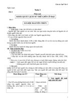 Giáo án tổng hợp  Lịch sử 6 tuần 3