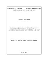 Phân loại một số trạng thái rừng phục vụ cảnh báo nguy cơ cháy rừng ở tỉnh đăk lăk 