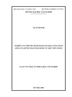 Nghiên cứu phương pháp đánh giá khả năng chắn sóng của rừng ngập mặn bằng tư liệu viễn thám 