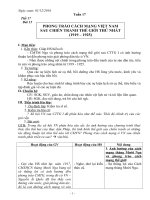 Giáo án tổng hợp  Lịch sử 9  tuần 17 