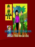 Bài giảng điện tử mầm non đề tài Nhớ ơn các chú (lớp Lá)