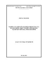 Nghiên cứu một số giải pháp thích ứng của ngành trồng trọt với biến đổi khí hậu tại huyện tiền hải, tỉnh thái bình 