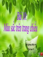Giáo án bài giảng điện tử THCS Bai 10 mau sac tren trang chieu 1 