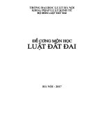 Đề cương môn luật dất dai 