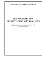 PPCT CHU DE TU CHON TOAN 6,7,8,9
