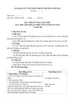 Giáo án dạy kỹ năng sống cho trẻ mầm non hay nhất 