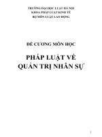Đề cương môn pháp luật về quản trị nhân sự 