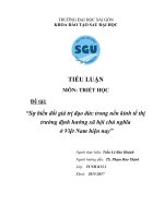 BÀI TIỂU LUẬN TRIẾT học   TRẦN lê bảo KHÁNH   TCHH   k15 1