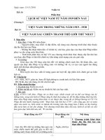 Giáo án tổng hợp  Lịch sử 9 tuần 16 