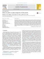 Effects of carbon on optical properties of zno powder