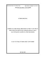 Nghiên cứu một số đặc điểm sinh vật học và kỹ thuật gieo ươm loài giổi ăn quả (michelia tonkinensis a chev ) tại vườn quốc gia bến en, tỉnh thanh hóa 