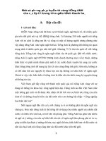 MỘT số PHƯƠNG PHÁP LUYỆN từ VỰNG TIẾNG ANH CHO các lớp tại TRUNG tâm GDTX TỈNH THANH HOÁ 