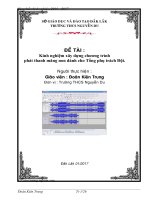 skkn kinh nghiệm xây dựng chương trình phát thanh măng non dành cho tổng phụ trách đội 