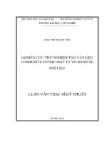 Nghiên cứu thử nghiệm tạo vật liệu composite có phỉ mặt từ vỏ bánh xe phế liệu 
