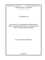 Thực trạng và giải pháp phát triển kinh tế trang trại theo hướng bền vững trên địa bàn thị xã tam điệp, tỉnh ninh bình 