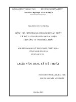 Đánh giá hiện trạng công nghệ sản xuất và đề xuất giải pháp hoàn thiện tại công ty TNHH hòa phát 