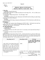 Giáo án tổng hợp  Lịch sử 9 Tuần 22 