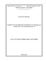 Nghiên cứu đặc điểm khu hệ bướm ngày (rhopalocera) và đề xuất các giải pháp quản lý 