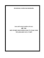MỘT số BIỆN PHÁP NHẰM GIẢM tỷ lệ học SINHYẾU kẫm mễn vật lí THPT 